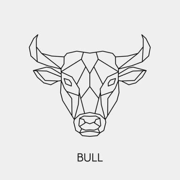 Бык линиями