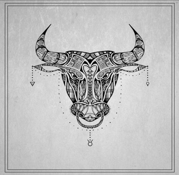 Тотем быка тату