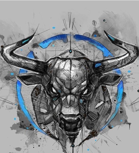 Тату быка эскизы