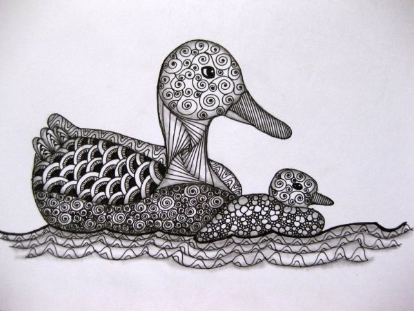 Рисование дудлинг и Зентангл для детей