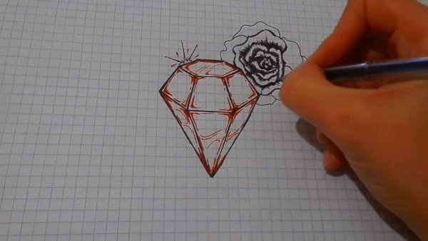 Тату Алмаз эскиз