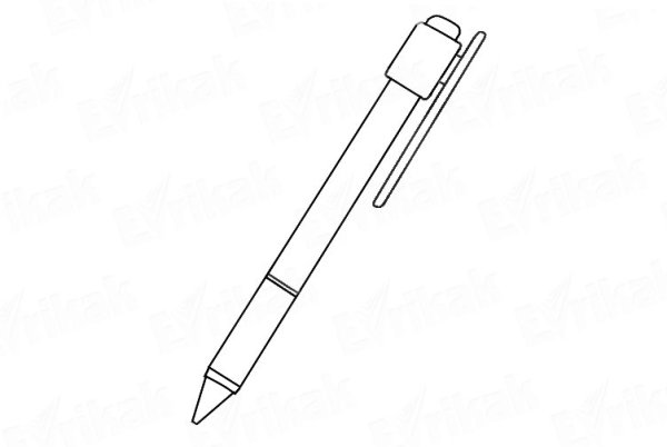 Перьевая ручка сбоку контур