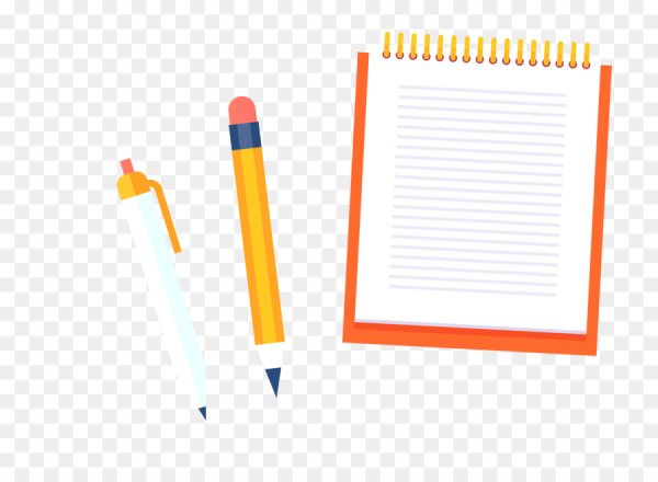 Макет блокнот и карандаш