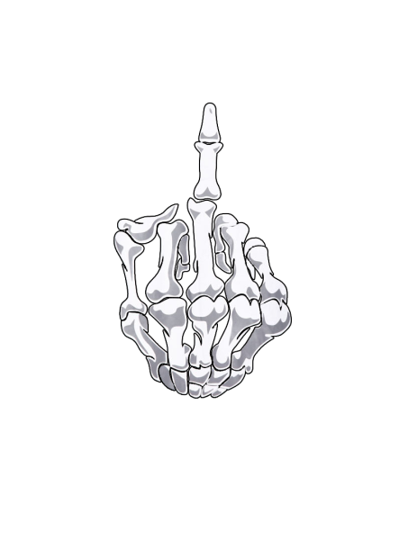 Прорисованные кости на руке