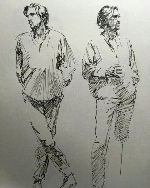 Наброски фигуры человека
