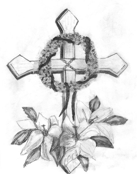 Крест тату эскиз