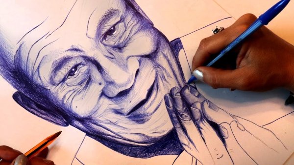 Техника рисования шариковой ручкой