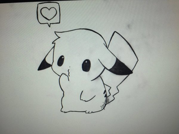 Рисунки для срисовки лёгкие Пикачу