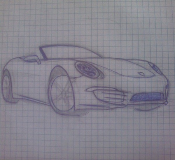 Рисунки шариковой ручкой авто