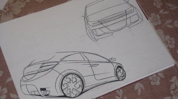 Тойота Супра рисунок сзади