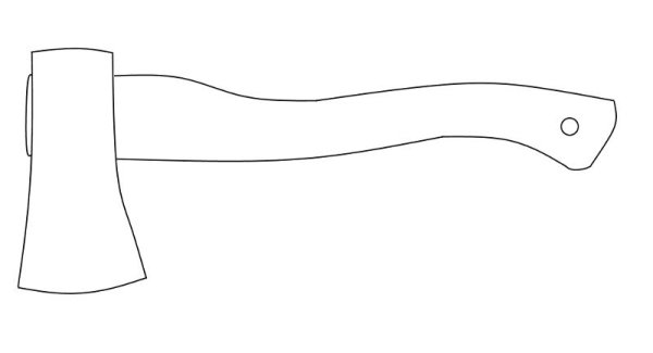 Топор раскраска для детей