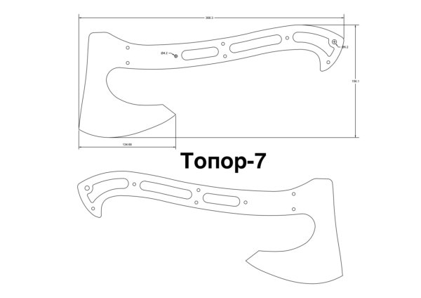 Топорик из дисковой пилы чертеж а4