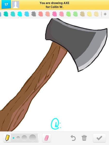 Топор нарисовать пошагово