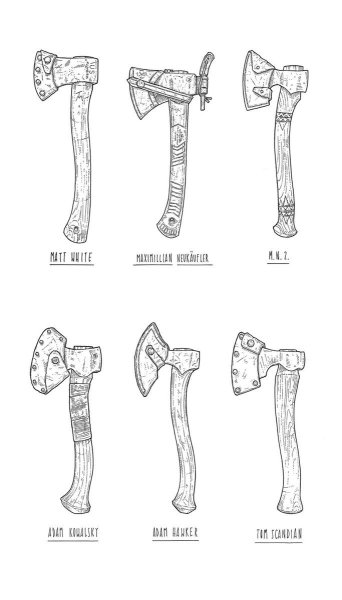 Рисунок на топорище