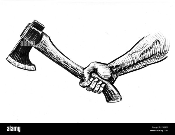 Человек с топором вектор