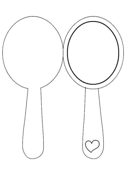 Зеркало раскраска для малышей