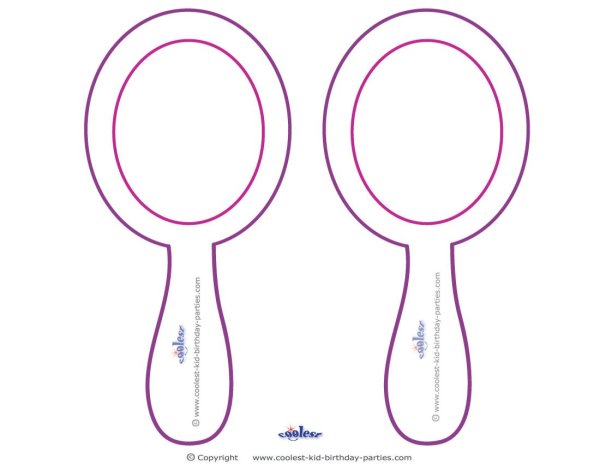 Трафарет зеркальца с ручкой