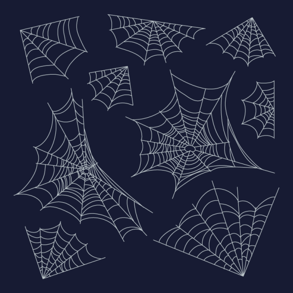 Рисунки тушью паутинки