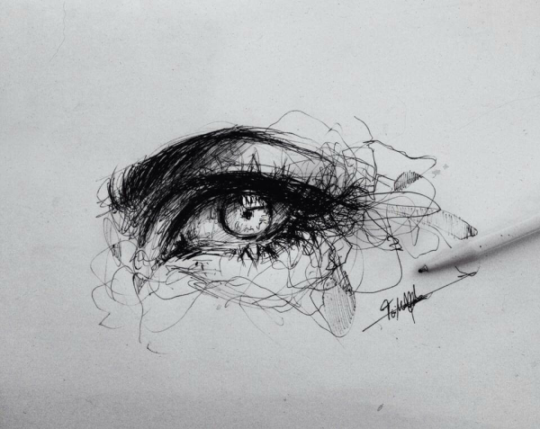 Наброски ручкой