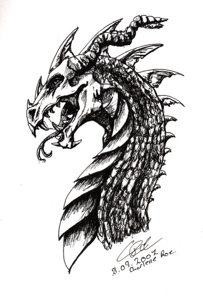 Дракон ручкой