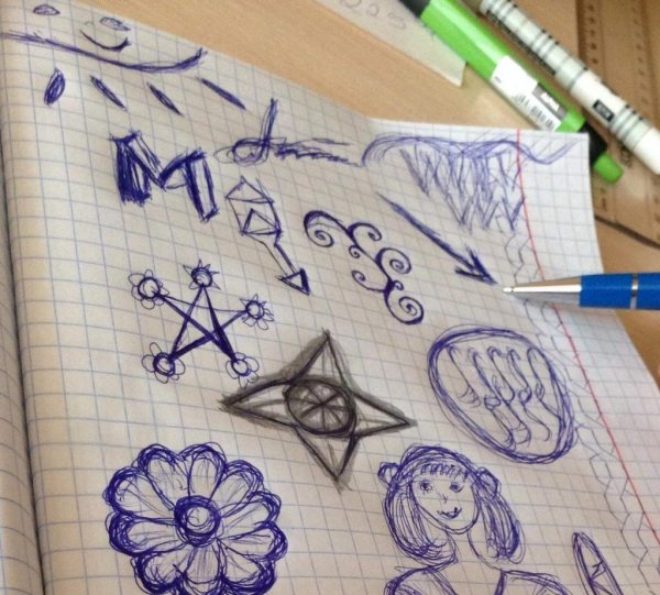 Рисунки в черновике легкие