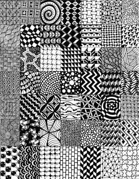 Дудлинг листья