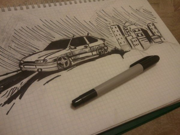 Рисунок ручкой Пацанский