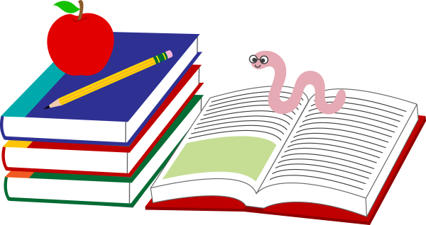 Книжки и тетрадки на прозрачном фоне