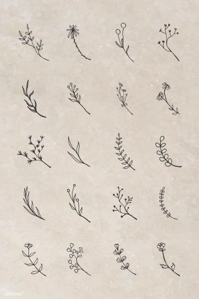 Тату маленькая веточка