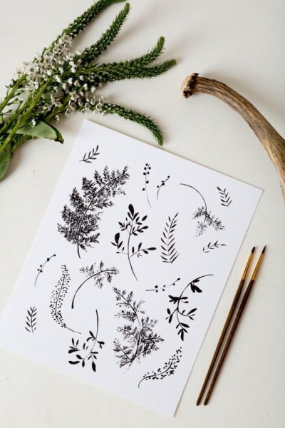 Рисование травы ручкой