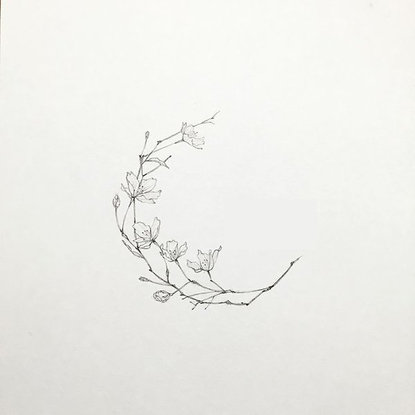 Тату в стиле Минимализм цветы