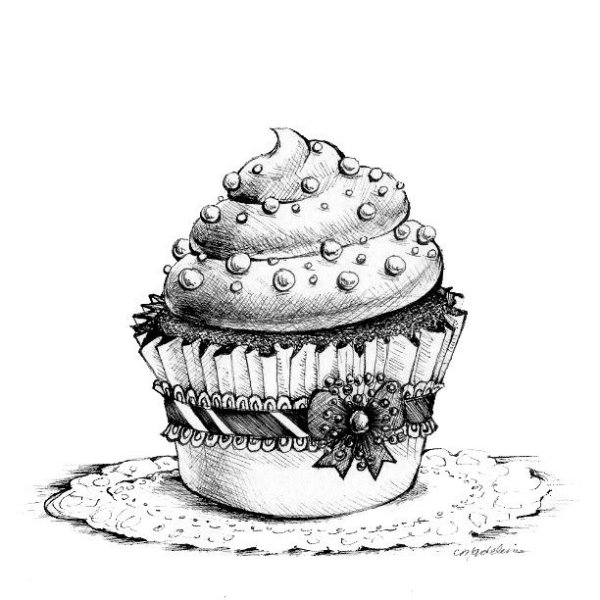 Пирожное в графике