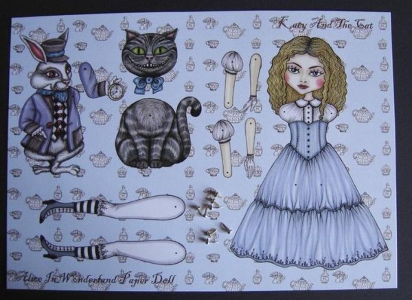 Бумажные куклы котики