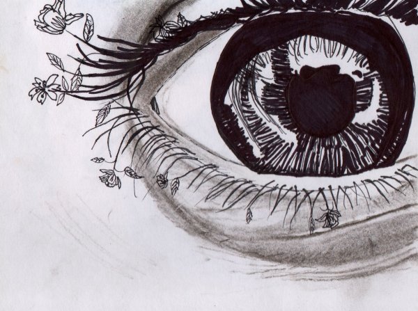 Глаза арт рисунок карандашом