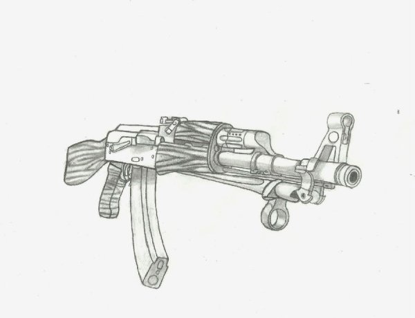 Рисунки карандашом оружие