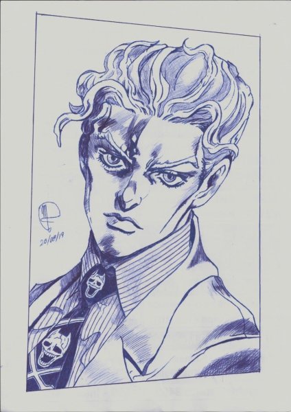 Рисунок Джоджо Кира Йошикаге