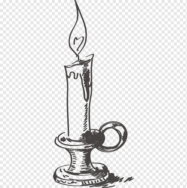 Свечка нарисованная