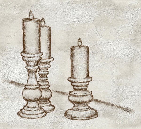 Подсвечник карандашом