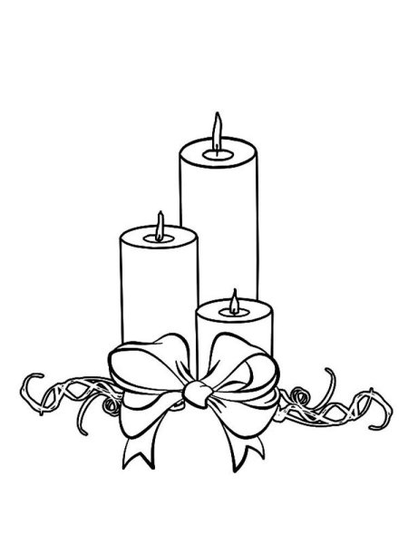 Свеча рисунок карандашом