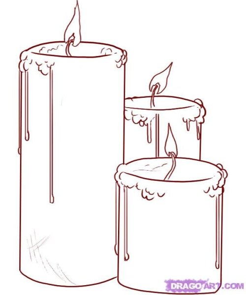 Свеча карандашом