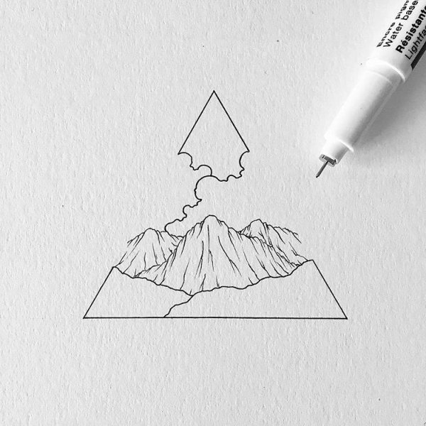 Рисунки с объемом ручкой