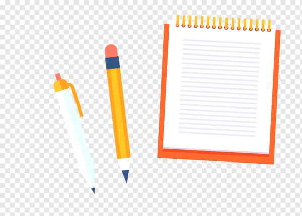 Макет блокнот и карандаш