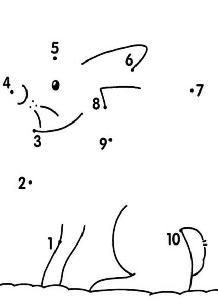 Обведи по цифрам до 10
