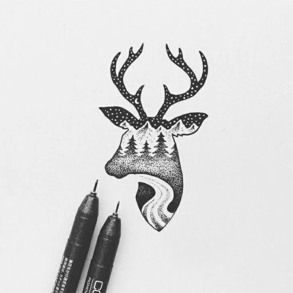 Рисунки для скетчбука черной ручкой