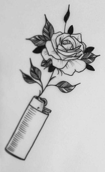 Нарисовать розу ручкой