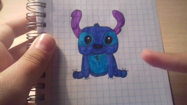 Стич нарисовать ручкой