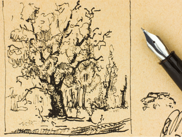Рисунки чернилами