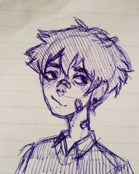 Скетчи синей ручкой легкие