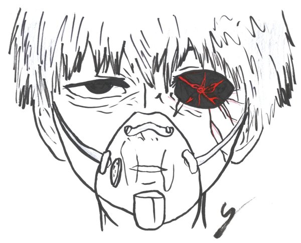 Рисование синей ручкой