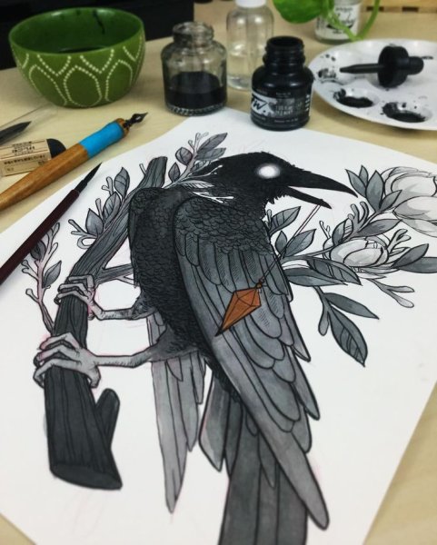 Ворон инктобер